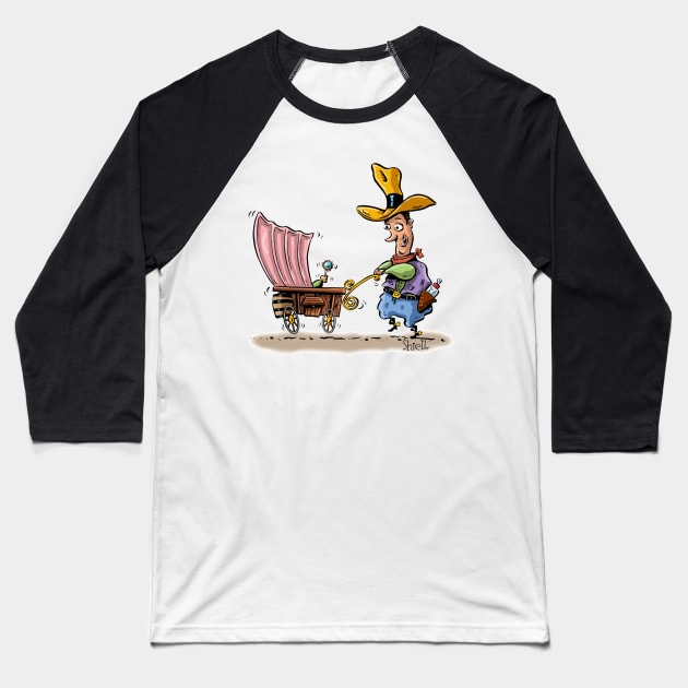 Cowboy Daddy Baseball T-Shirt by macccc8